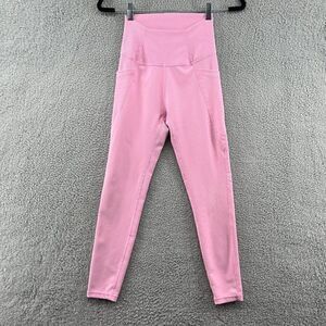 Wilo The Label Pink Ribbed Leggings Size Small Barbiecore